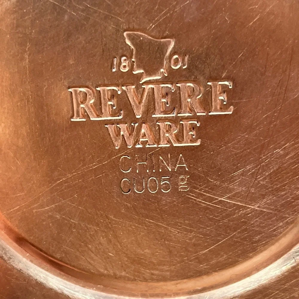 Revere Ware Paul Revere Tea Kettle Silver Copper Bottom Whistling‎ CU05 B